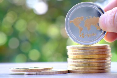 Kripto para ve dijital para birimi para konsepti, kripto piyasa, kripto para birimi finans sistemleri konsepti