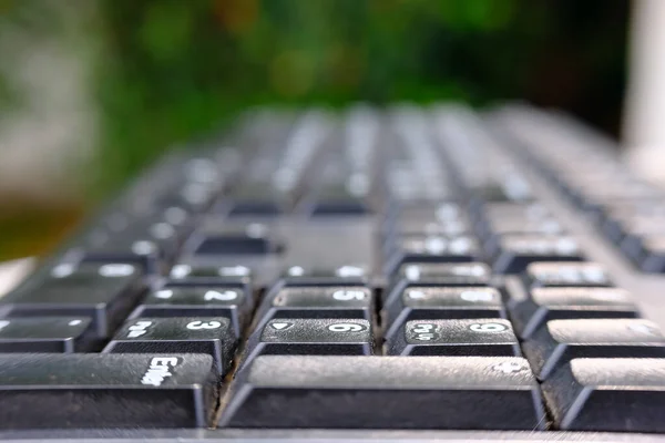 Close Keyboard Table Business Concept Marco Alphabet Number — Foto Stock