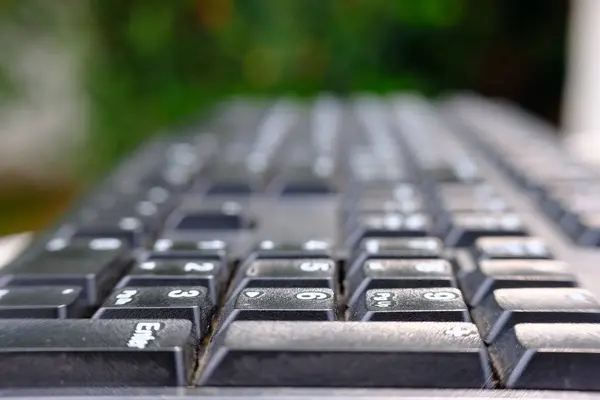 Black Keyboard Close View — Foto Stock