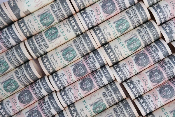 Feche Nos Fundo Dinheiro Notas Dólar Economize Dinheiro Conceito Crescimento — Fotografia de Stock