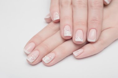 çivi, beyaz, doğal, çivi, parmak, izole, kadın, Bakımı, el, güzel, manikür