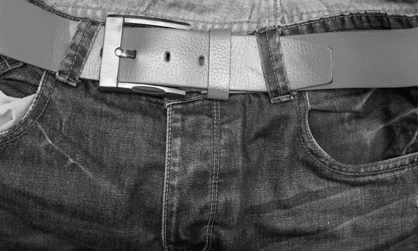 Jeans denim, blå, mode, pocket, bakgrund, byxor, — Stockfoto