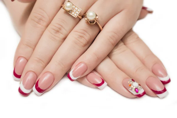 çivi, çivi, kristaller, beyaz, arka plan, güzel tasarım, manikür,