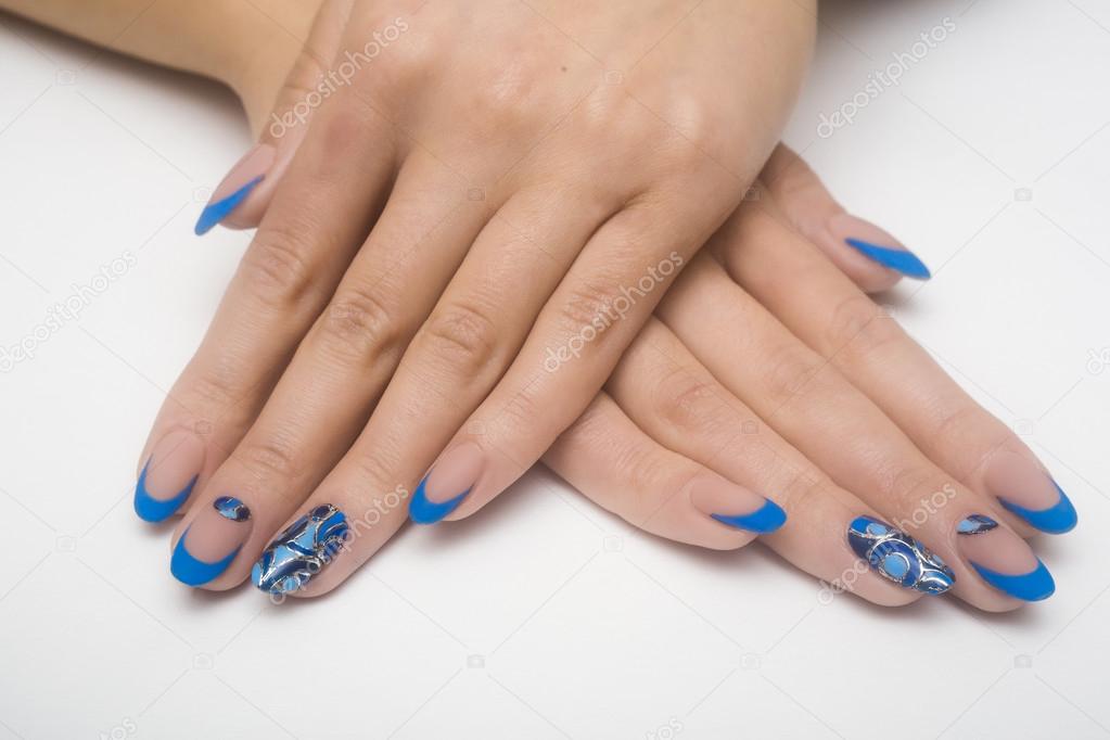 nails, nail, blue, art, polish, background, black, manicure, beautiful,