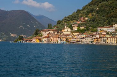 Monte Isola, Iseo Gölü, Brescia ili, Lombardy, İtalya.