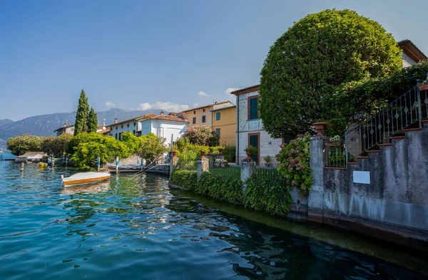 Veduta Sulzano Lago Iseo Provincia Brescia Italia — Foto Stock