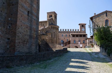 Castell 'Arquato, İtalya, Emilia Romagna, İtalya' daki Castell 'Arquato' daki Podest Sarayı.