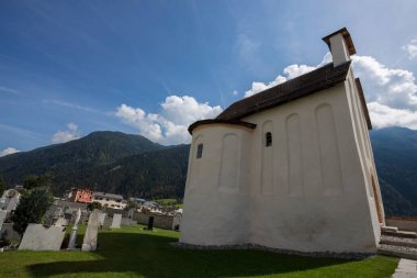 MUSTAIR, SWitzERLAND, 11 Eylül 2020 - Mustair 'deki St. John Manastırı, UNESCO Dünya Kültür Mirası, İsviçre.