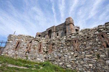 İtalya 'nın Cenova kentindeki Forte Diamante' nin yakın çekim görüntüsü