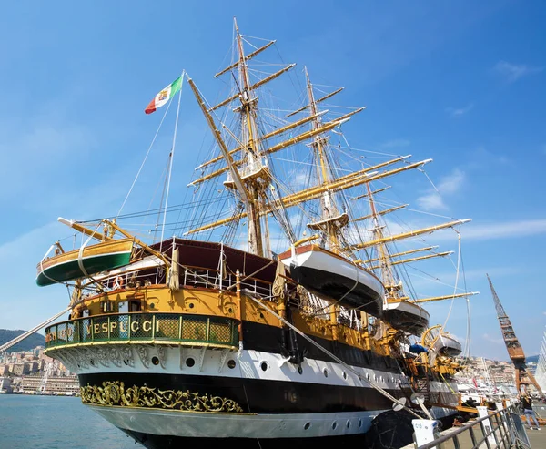 Genoa Italy Haziran 2021 Talyan Yelkenli Amerigo Vespucci Talya Nın — Stok fotoğraf