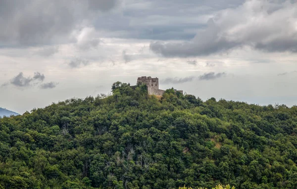 Uitzicht Fort Puin Stad Genua Mura Park Trail Parco Delle — Stockfoto