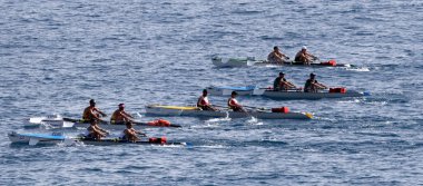 GENOA, İtalya, 7 Eylül 2024 - Dünya Kürek Sahil Şampiyonası ve Plaj Koşusu Finalleri, Cenova, İtalya