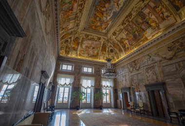 GENOA, İtalya, 14 Eylül 2024 - Peschiere, İtalya 'daki Villa Pallavicino' nun İçi