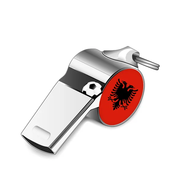 Referee whistle - Albania — Stock Photo, Image