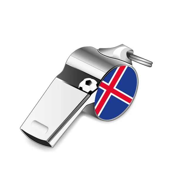 Referee whistle - Iceland — Stock Photo, Image