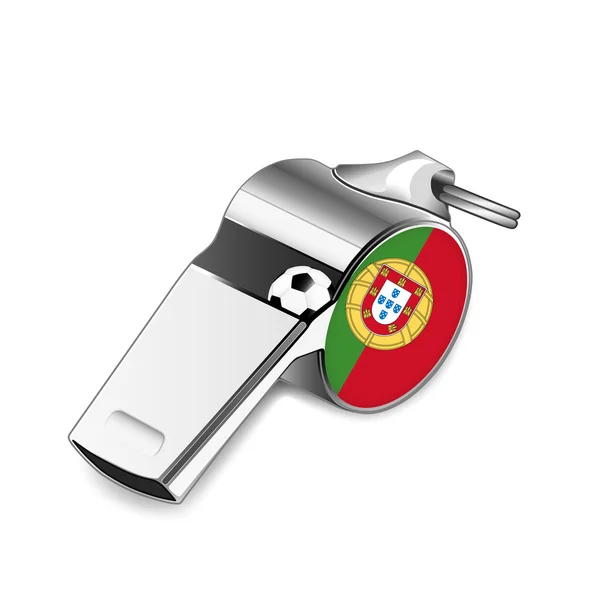 Referee whistle - Portugal — Stock Photo, Image