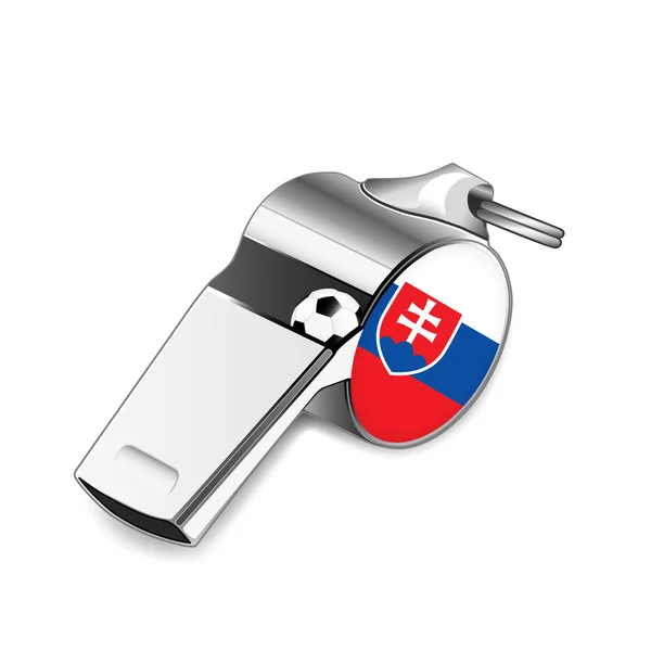 Referee whistle - Slovakia — Stock Photo, Image