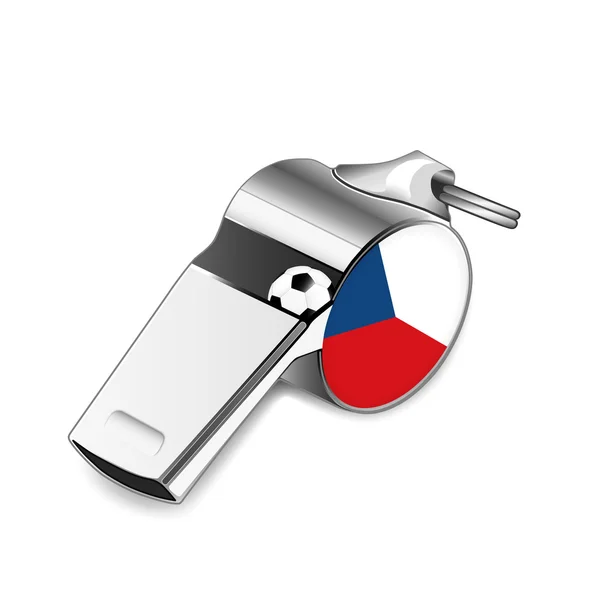 Referee whistle - Czech Republic — Stock Photo, Image