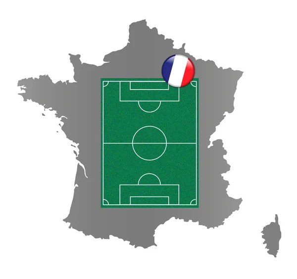 Football soccer field - France — Stock Photo, Image