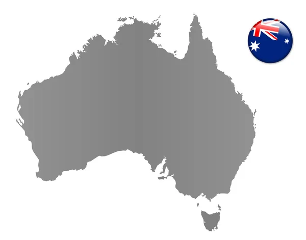 Australia Mapa — Zdjęcie stockowe