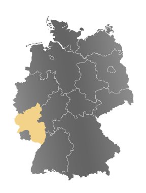 Rheinland-Pfalz Karte - Deutschland