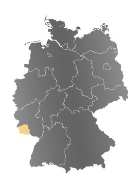 Saarland Karte - Deutschland
