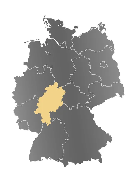 Hessen Karte - Deutschland Imagem De Stock