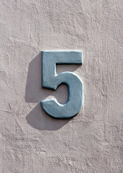House number 5 — Stock Photo, Image