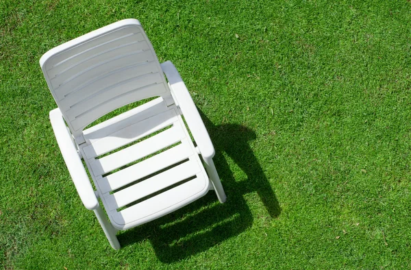 Garden chair on law — Stock Photo, Image