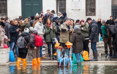 yüksek su Venedik, İtalya.