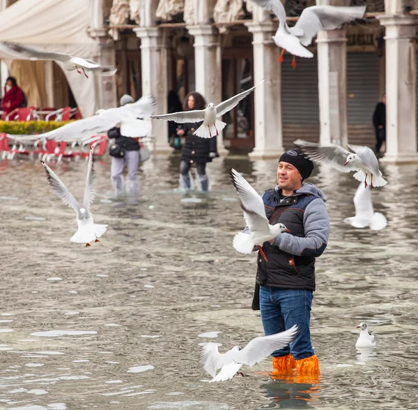High water in Venice, Italy. — Stock Photo, Image