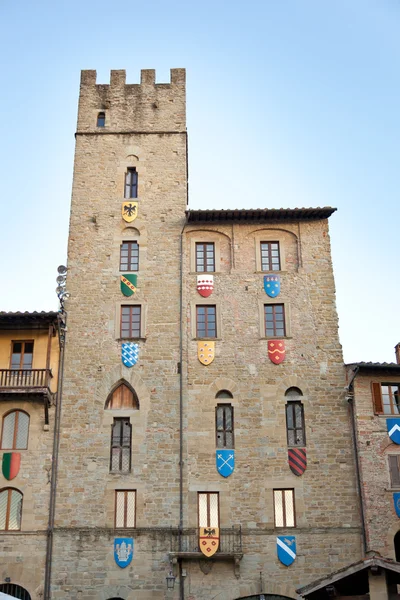 Cofani brizzolari palast in arezzo, italien — Stockfoto