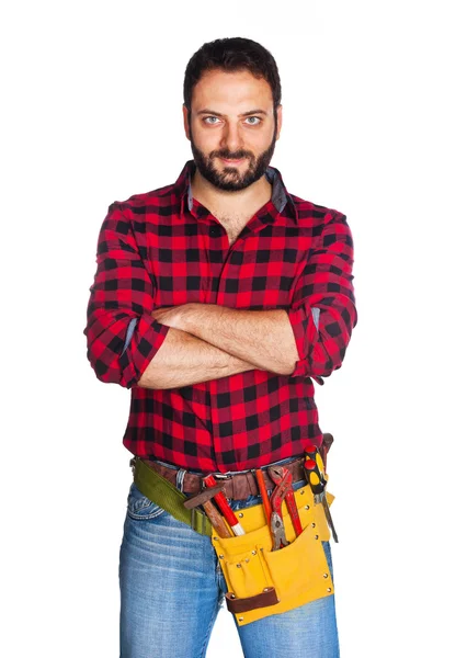 Trabajador con camisa a cuadros —  Fotos de Stock