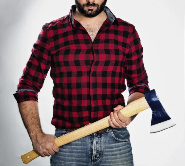 Lumberjack with dark style — Stock Photo, Image