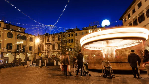 Praça Farinata Degli Uberti Com Carrossel Empoli Itália — Fotografia de Stock