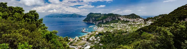 Άποψη Της Όμορφης Marina Grande Habour Από Ψηλά Κάπρι Νησί — Φωτογραφία Αρχείου