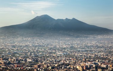Vesuvius volcano in Naples Italy clipart