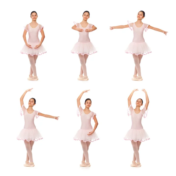 Collage of the positions of classical ballet — Stock Photo, Image