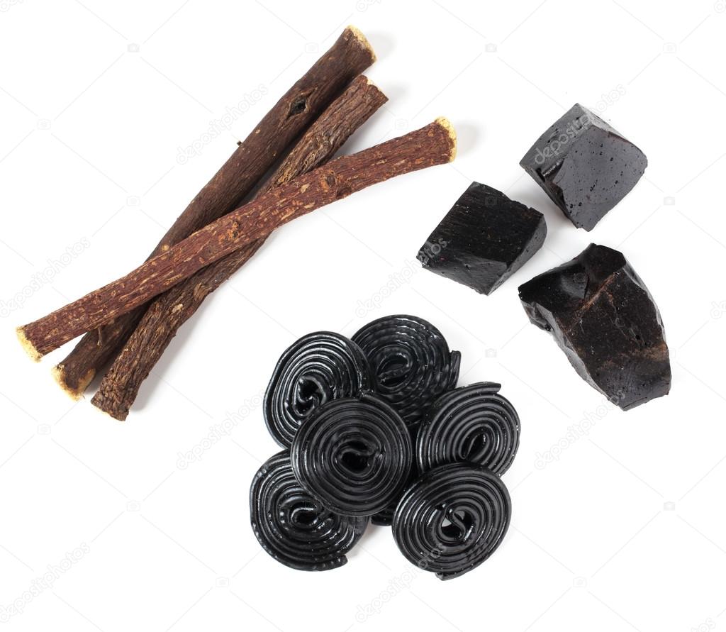 Production steps of licorice, roots, pure blocks and candy.