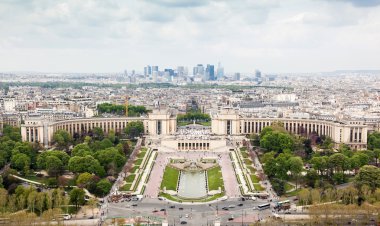 Paris, Trocadero ve La Defense Panoraması.