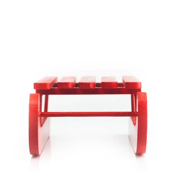 Sled vermelho de madeira — Fotografia de Stock