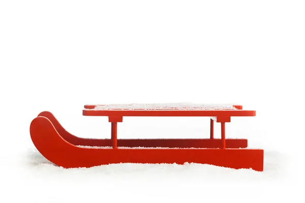 Sled vermelho de madeira — Fotografia de Stock