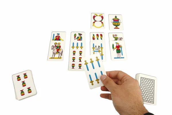 Jogo de cartas com cartões napolitanos . — Fotografia de Stock