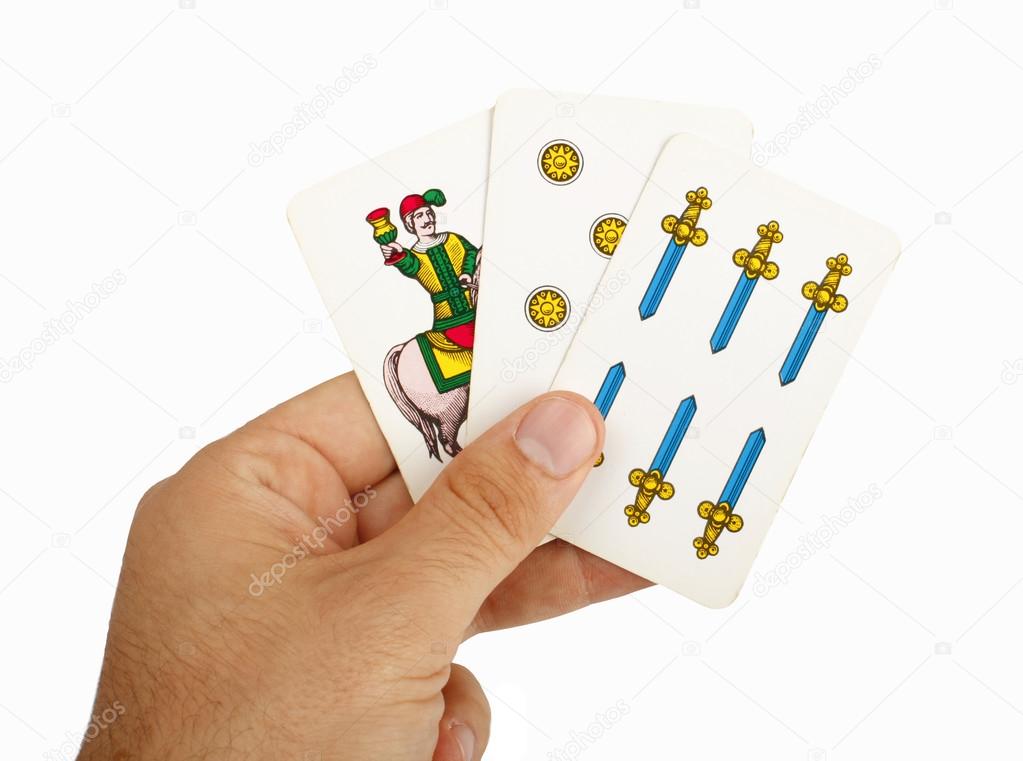 Card game with Neapolitan cards.