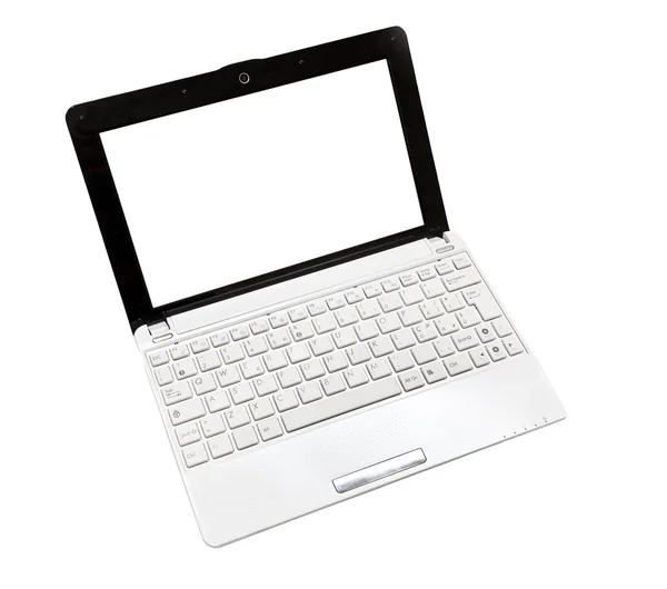 흰색 바탕에 Netbook — 스톡 사진