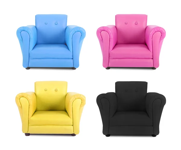 Empat kursi dengan warna proses empat warna. — Stok Foto