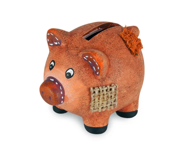 Kleine klei piggy bank — Stockfoto