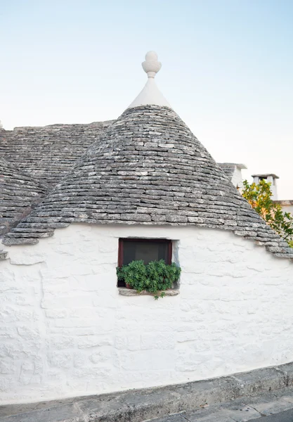 Trulli, Alberobello typické staré domy. — Stock fotografie