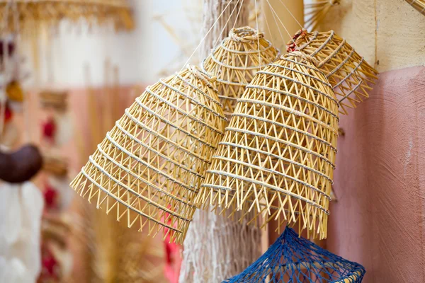 Old fishing nets made of straw and handmade — Stock Photo, Image