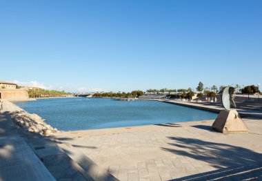 bir palma de mallorca gölde insan yapımı